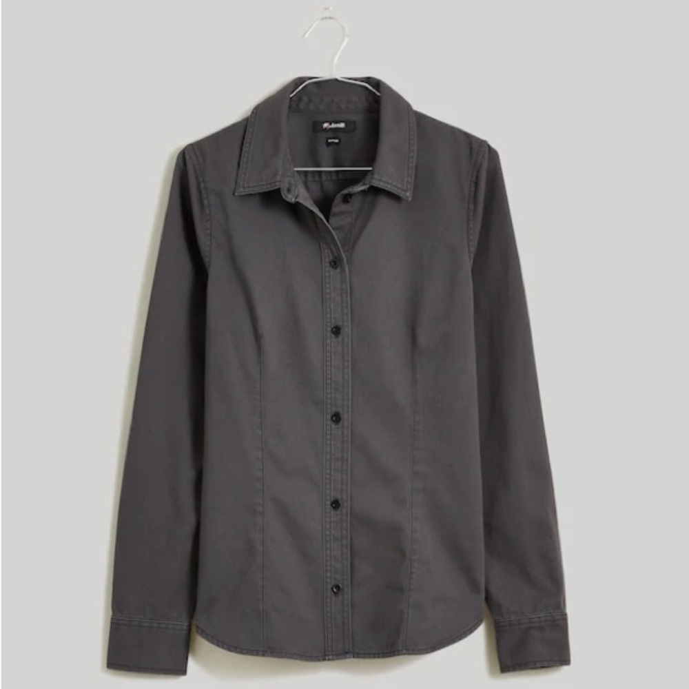 Madewell Charcoal Button-Down Chino Shirt